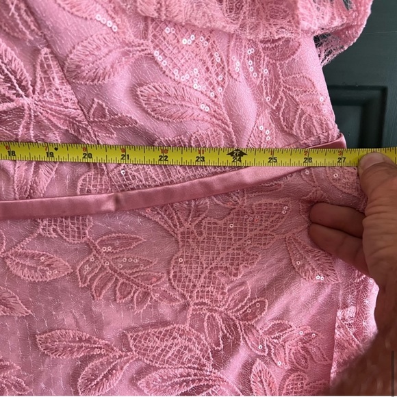 JJ House pink sequins WOMENS 26/28 With lace and sequins all over built …🫶 - Picture 7 of 10